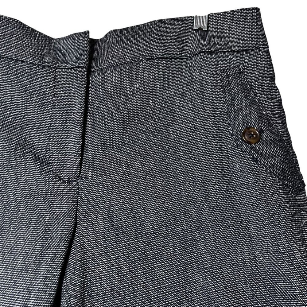 Ann Taylor Loft Marisa Trousers 8T Gray Black Weave Wide Leg Pockets Career Pant - Picture 5 of 15